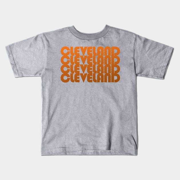 Cleveland Browns Kids T-Shirt by TMD Creative Studio